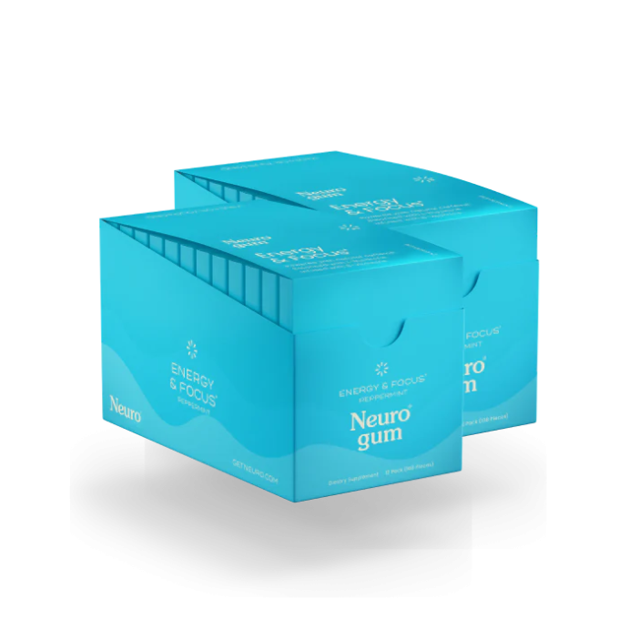 Energy and Focus Gum 2x12 pack bundle